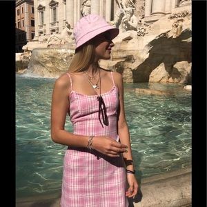 Pink plaid Brandy Melville dress